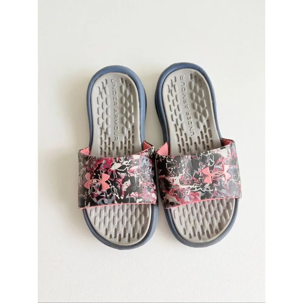UNDER ARMOUR PLAYMAKER CHROMA SLIDES GIRLS' size 4Y